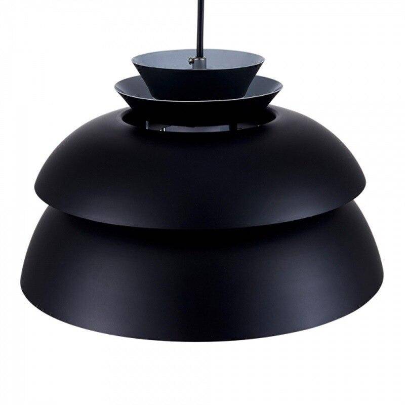 Suspension LED design noire vintage en alumnium - vue 5 sur 4