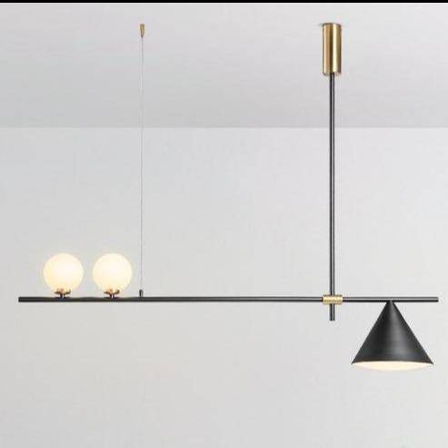 Lustre design avec lampe en boule et cône Magic - vue 4 sur 6