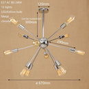 Lustre moderne LED style araignée métallique réglable Makari