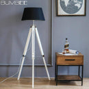 Lampadaire trépied ajustable avec abat-jour en tissu American