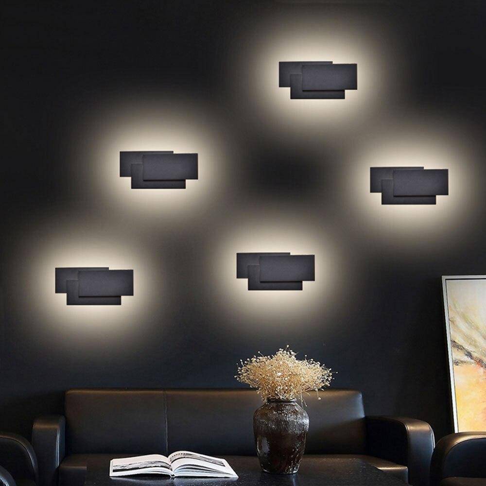 Applique murale LED rectangles en aluminium Painted - vue 10 sur 9