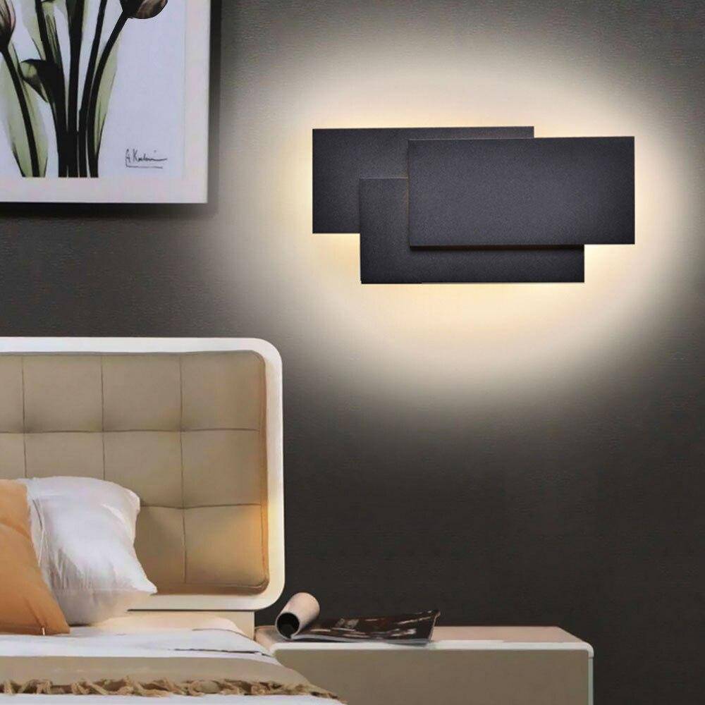 Applique murale LED rectangles en aluminium Painted - vue 8 sur 9