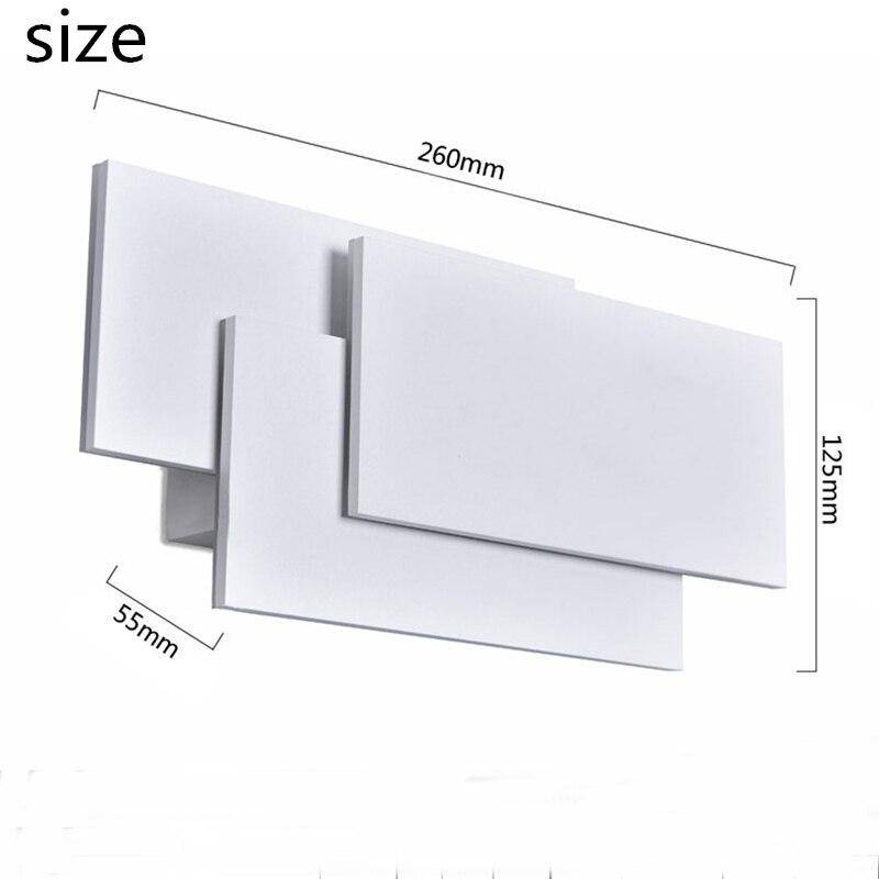 Applique murale LED rectangles en aluminium Painted - vue 4 sur 9