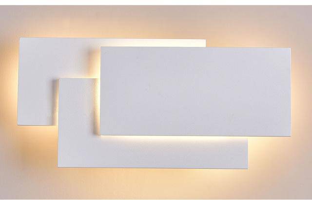 Applique murale LED rectangles en aluminium Painted - vue 7 sur 9