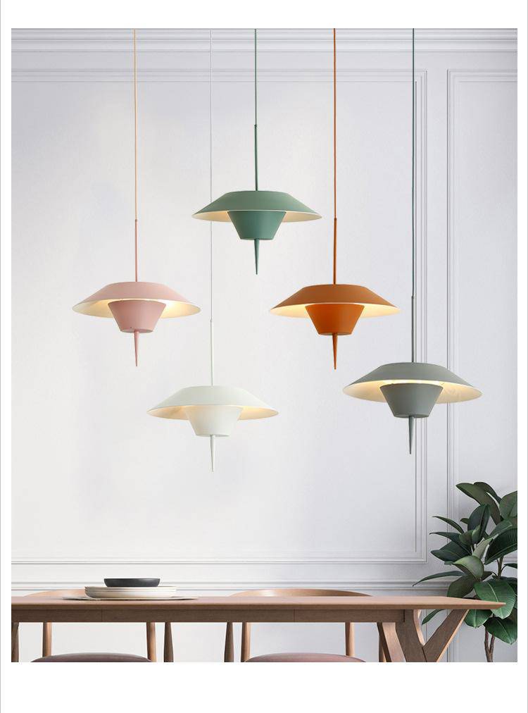 Suspension design conique colorée à LED Macaron - vue 4 sur 6