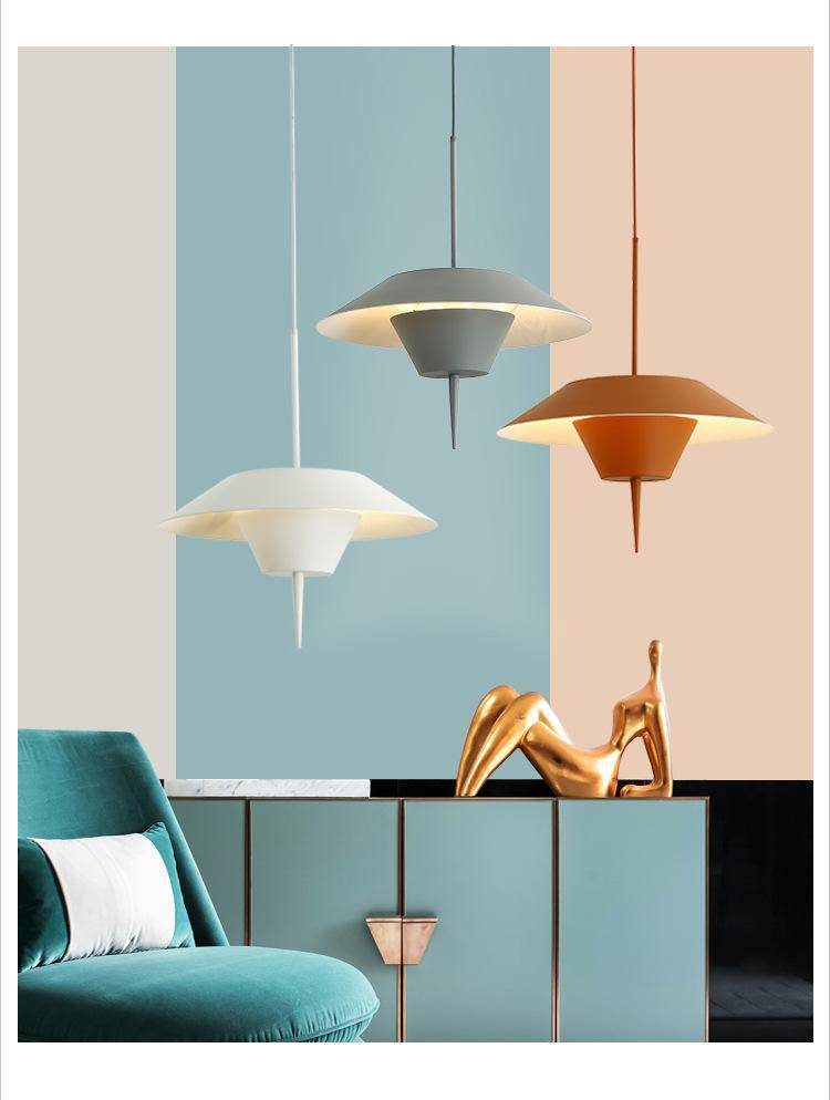 Suspension design conique colorée à LED Macaron - vue 5 sur 6