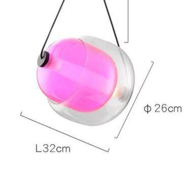 Suspension design en verre à LED style Loft