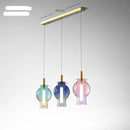Suspension design boule en verre coloré à LED