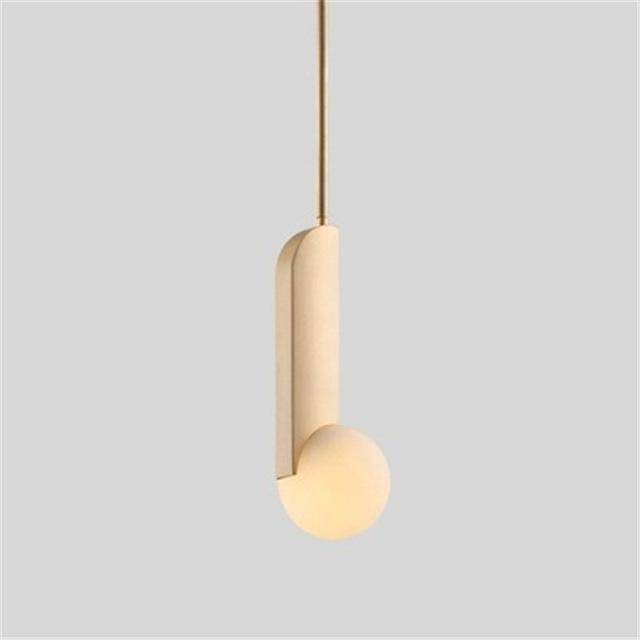 Suspension design à LED doré avec boules Brass