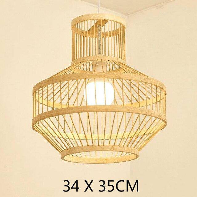 Suspension cage en bambou Geometric C