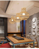 Suspension cage en bambou Geometric C