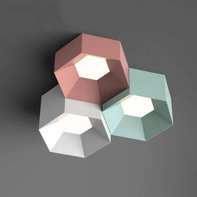 Plafonnier design à LED géométrique de couleur Art - vue 7 sur 11
