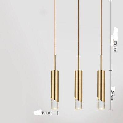 LED-Design-Pendelleuchte mit Zylinder aus Metall im Luxury-Stil