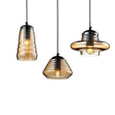 Suspension design LED avec abat-jour arrondi en verre Sola
