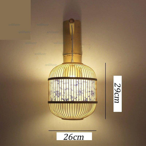 Applique suspendue en bambou style japonais Vintage
