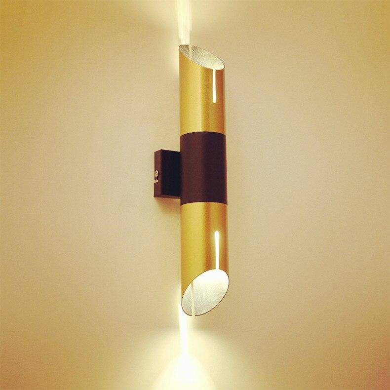 Applique LED en forme cylindrique doré Loft - vue 3 sur 5