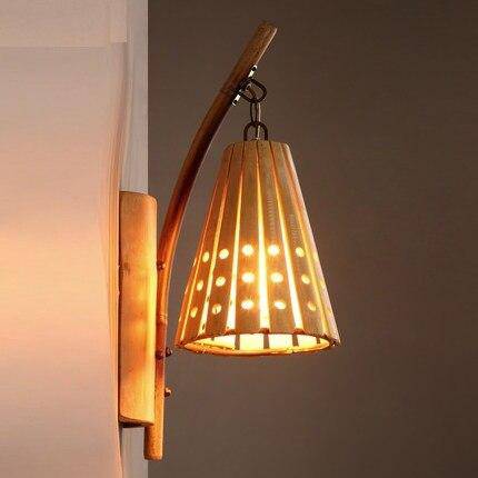 Applique en bambou style vintage à LED - vue 3 sur 4