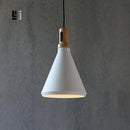 Suspension conique en aluminium et bois Nordic