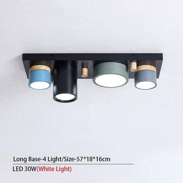 Plafonnier design avec plusieurs spots cylindriques colorés à LED - vue 13 sur 13