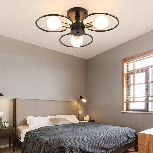 Plafonnier LED avec plusieurs cercles en métal