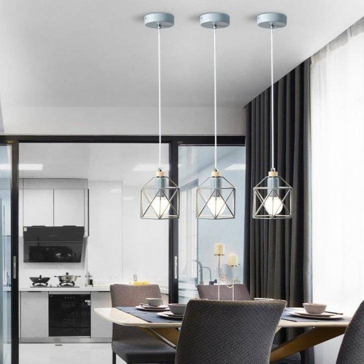 Suspension à LED avec cage en métal Modern - vue 4 sur 8