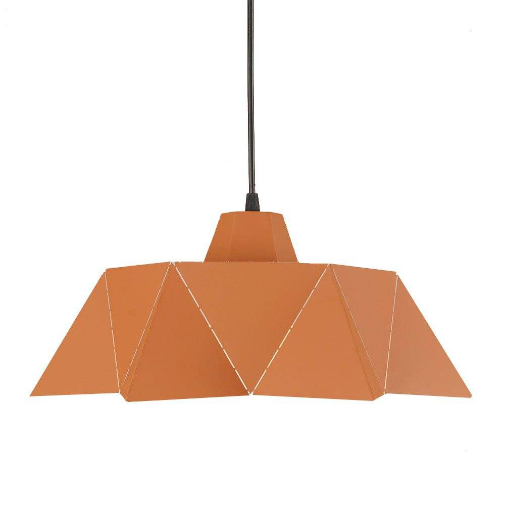 Suspension rétro à LED abat-jour avec triangles en métal Vintage - vue 9 sur 9