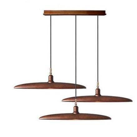 Suspension design à LED avec abat-jours en bois style Nordic - vue 7 sur 20