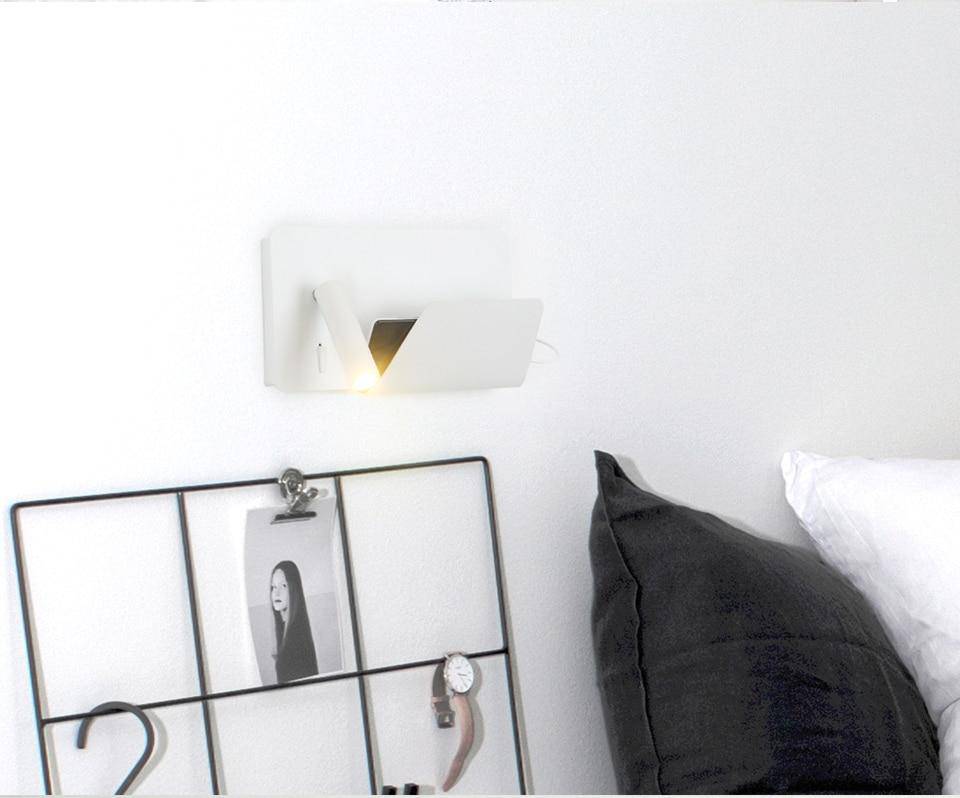 Applique à spot LED ajustable avec support livre - vue 8 sur 7