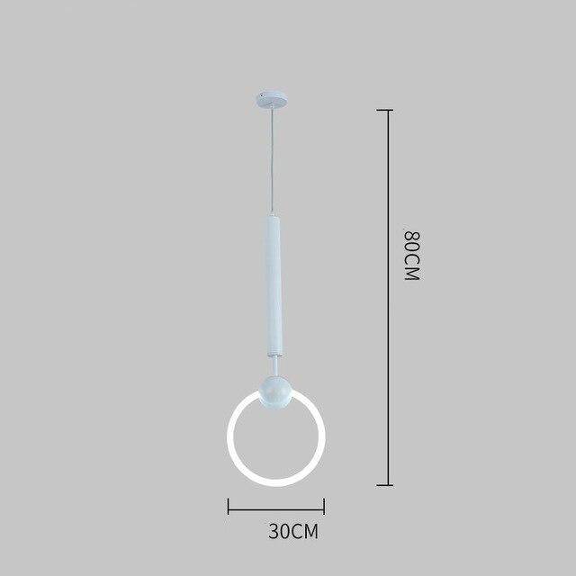 Suspension design ronde à LED et support dorée Jaxlong - vue 9 sur 10