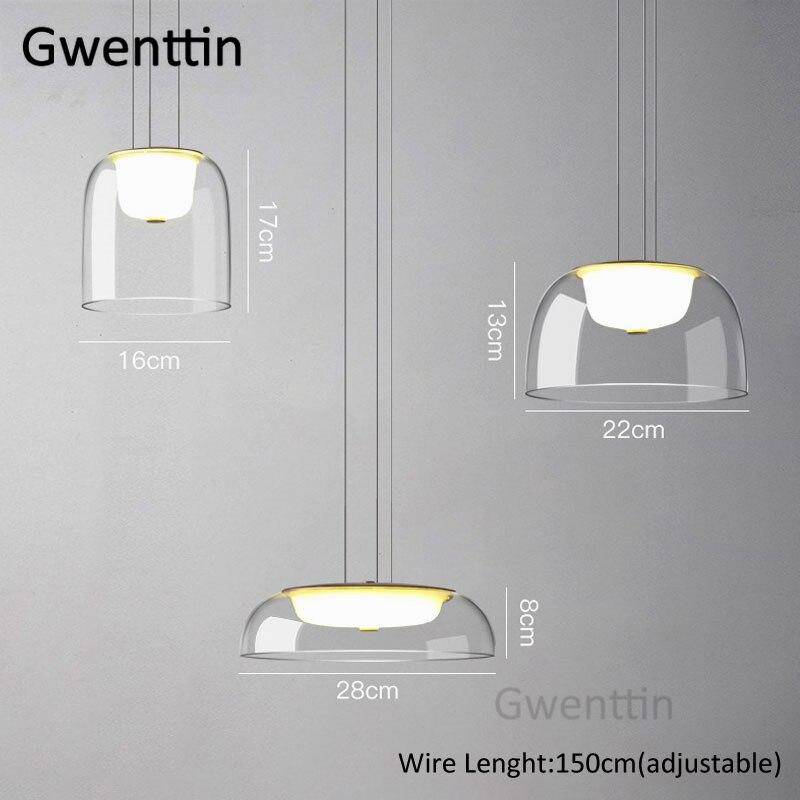 Suspension LED en verre de plusieurs formes arrondies design - vue 10 sur 10