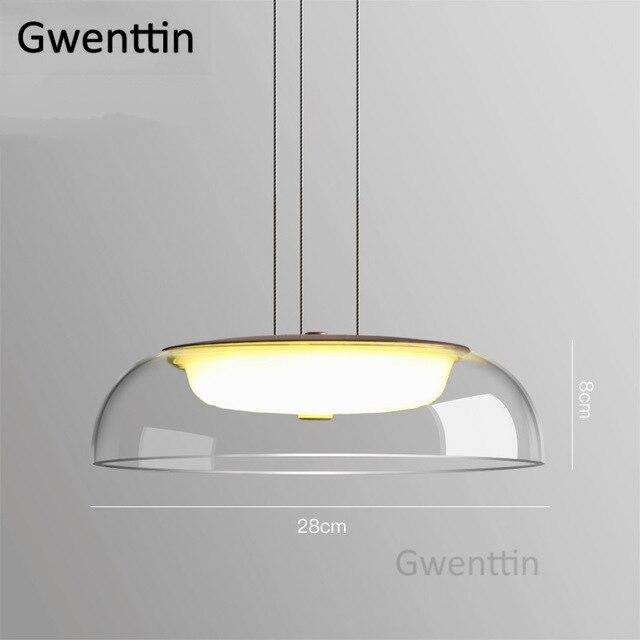 Suspension LED en verre de plusieurs formes arrondies design - vue 8 sur 10