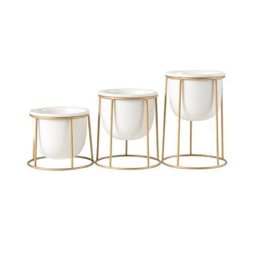 Lot de 3 piédestal moderne pour plantes style scandinave