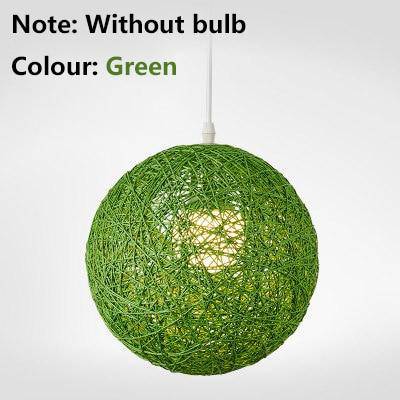 Suspension en boule de tissu de couleur Wicker - vue 10 sur 15
