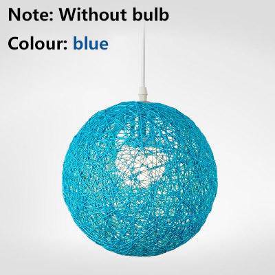 Suspension en boule de tissu de couleur Wicker - vue 9 sur 15