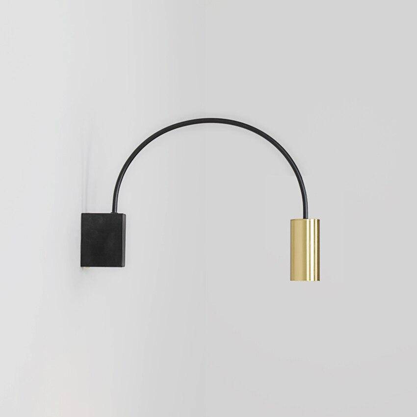Applique murale design LED métal en forme de demi-cercle noir - vue 5 sur 9
