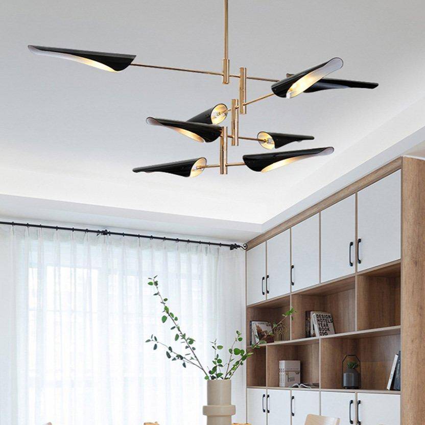 Lustre design avec branches et métal et lampes Nordic - vue 4 sur 7