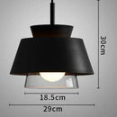 LED-Design-Pendelleuchte mit farbigem Metallschirm Fly