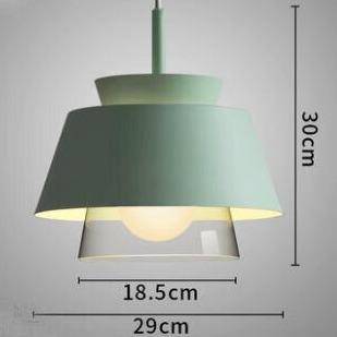 LED-Design-Pendelleuchte mit farbigem Metallschirm Fly - vue 12 sur 14