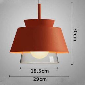 LED-Design-Pendelleuchte mit farbigem Metallschirm Fly - vue 11 sur 14