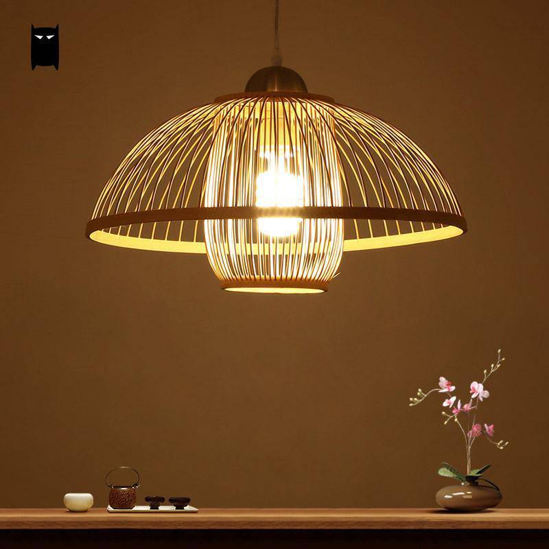 Suspension en bambou naturel Wicker - vue 3 sur 5