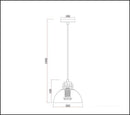 Suspension retro demi boule style industrielle