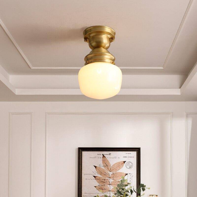 Plafonnier vintage avec support doré - vue 5 sur 5