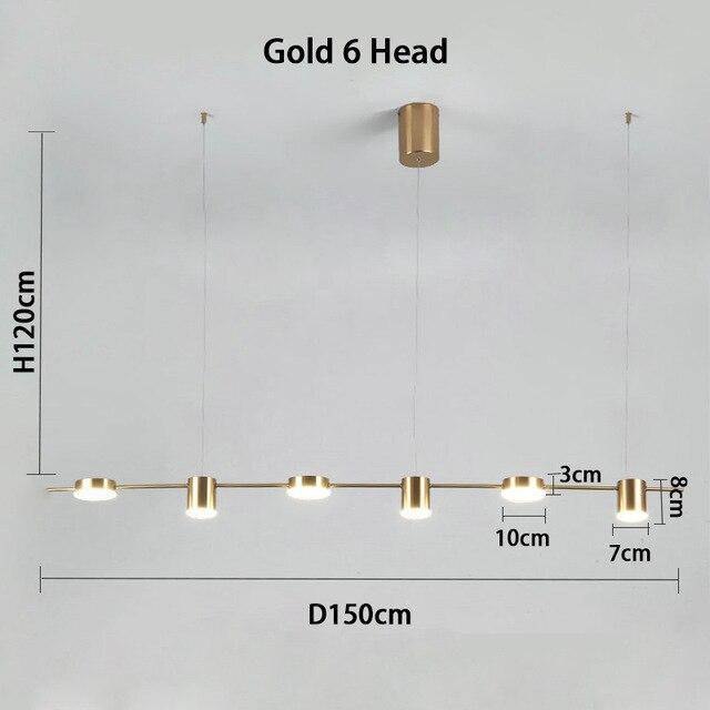 Längerer LED-Kronleuchter aus Metall im luxuriösen Design - vue 10 sur 14