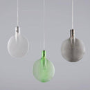 Suspension design disque en verre coloré à LED