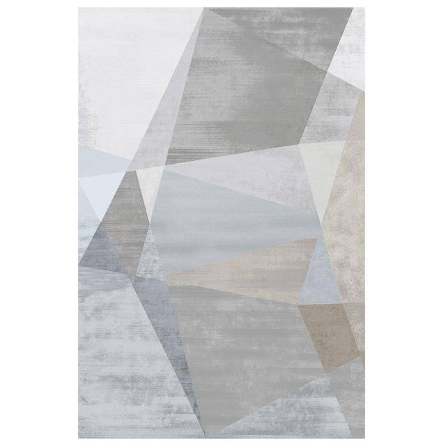 Tapis design rectangle aux formes géométrique grises Area - vue 2 sur 2