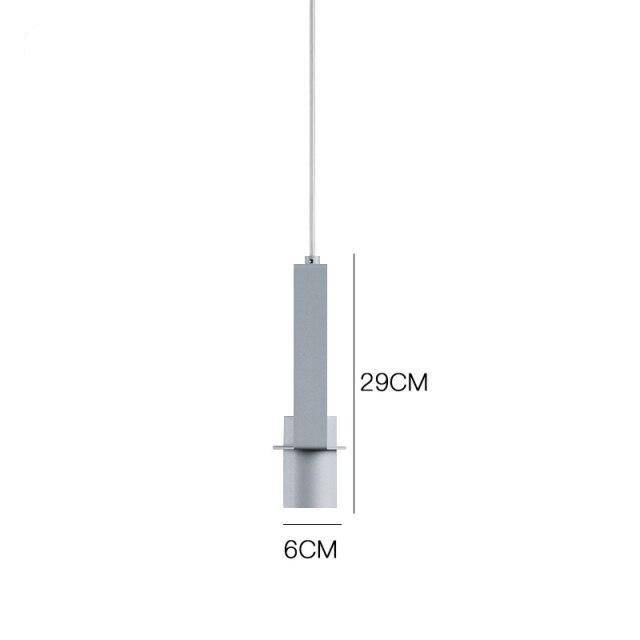 Suspension design à LED avec cylindre en métal au style Industriel - vue 10 sur 14