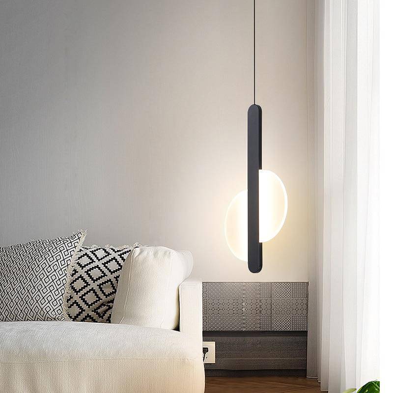 Suspension design à LED en aluminium avec formes circulaires - vue 2 sur 11