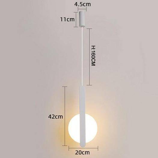 Suspension design à LED en aluminium avec formes circulaires - vue 8 sur 11