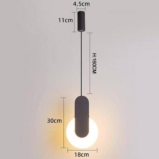 Suspension design à LED en aluminium avec formes circulaires - vue 11 sur 11