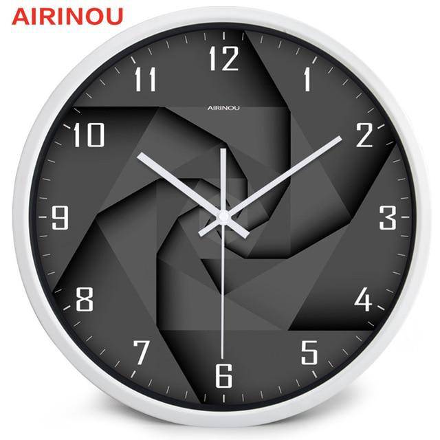 Horloge murale design noire style 3D avec chiffres Vortex - vue 5 sur 6